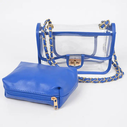 Transparent Crossbody Bag w/ Pouch