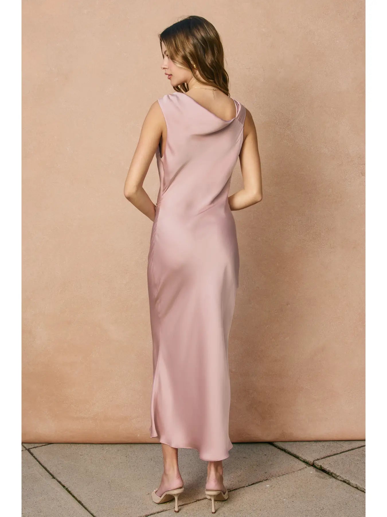 Off the Shoulder Ruched Midi Dress - The Season Boutique