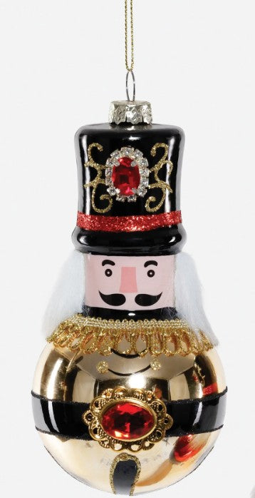 Nutcracker Ball Glass Ornament 2 Asst'd