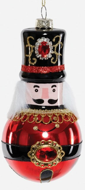 Nutcracker Ball Glass Ornament 2 Asst'd