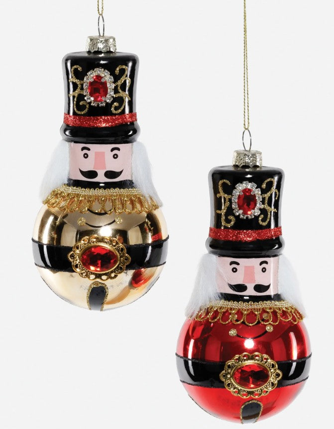 Nutcracker Ball Glass Ornament 2 Asst'd