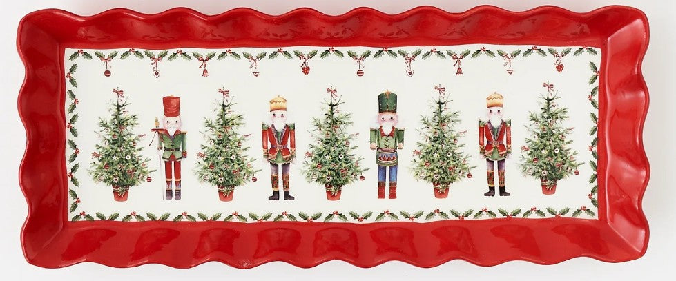 Ruffled Edge Christmas Tray