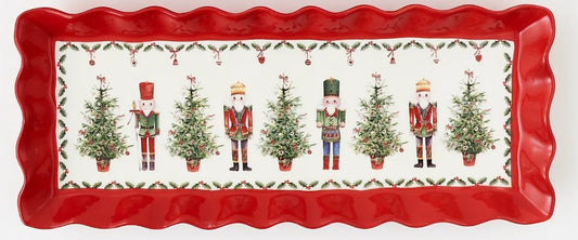 Ruffled Edge Christmas Tray