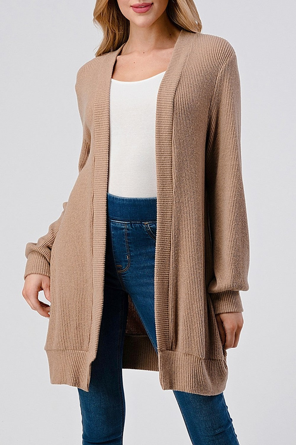 Brushed Rib Hacci Cardigan