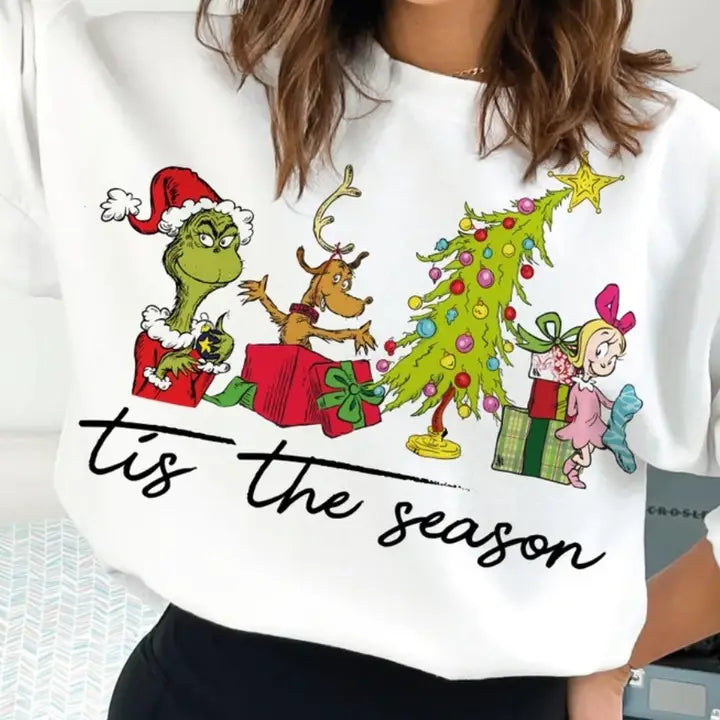 Grinch Tis the Season Kids Sweatshirt