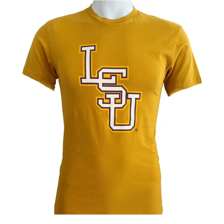 LSU Stacked Logo Tee-antique