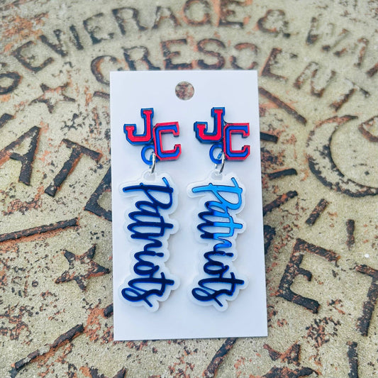 John Curtis Patriots Logo Earrings
