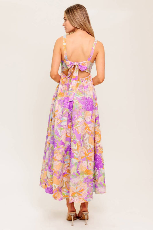 Printed Woven Midi Dress - The Season Boutique