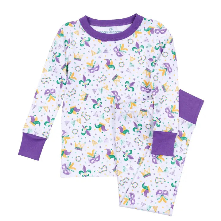 Mardi Gras Munchkins Long Pajamas - The Season Boutique