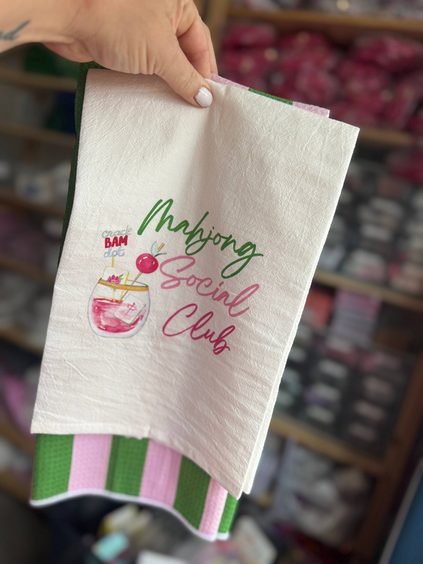 Mahjong gift Mahjong gift towel social club cute hostess