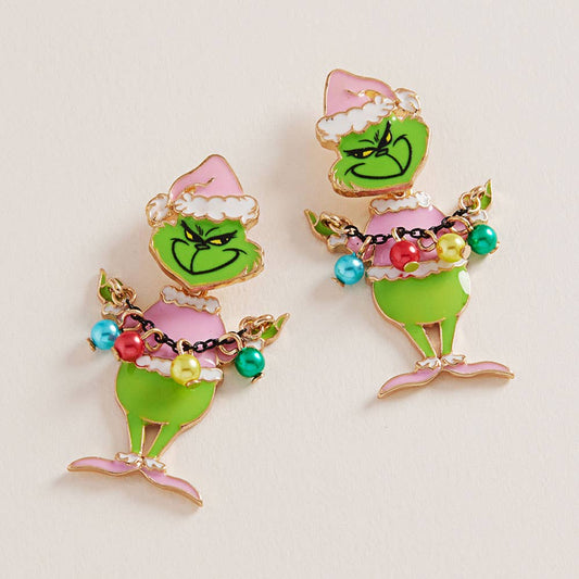 Grinch Ornament Earrings