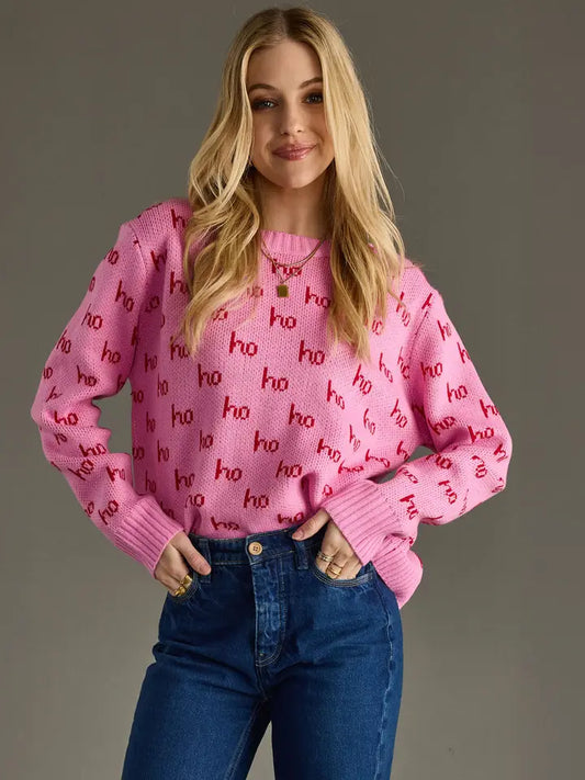 Pink Ho Ho Ho Sweater