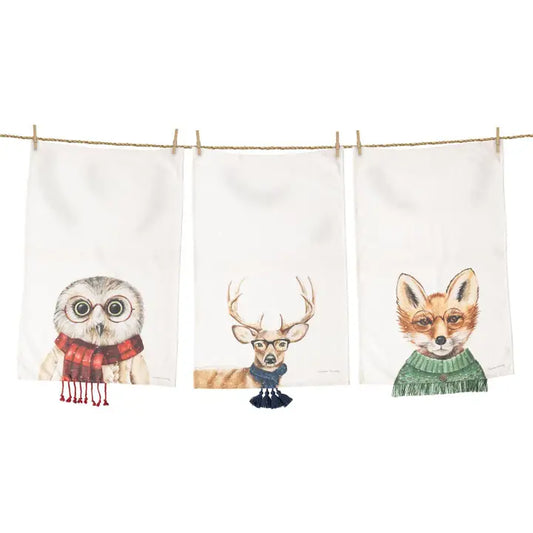 Cozy Critters Tea Towel Set
