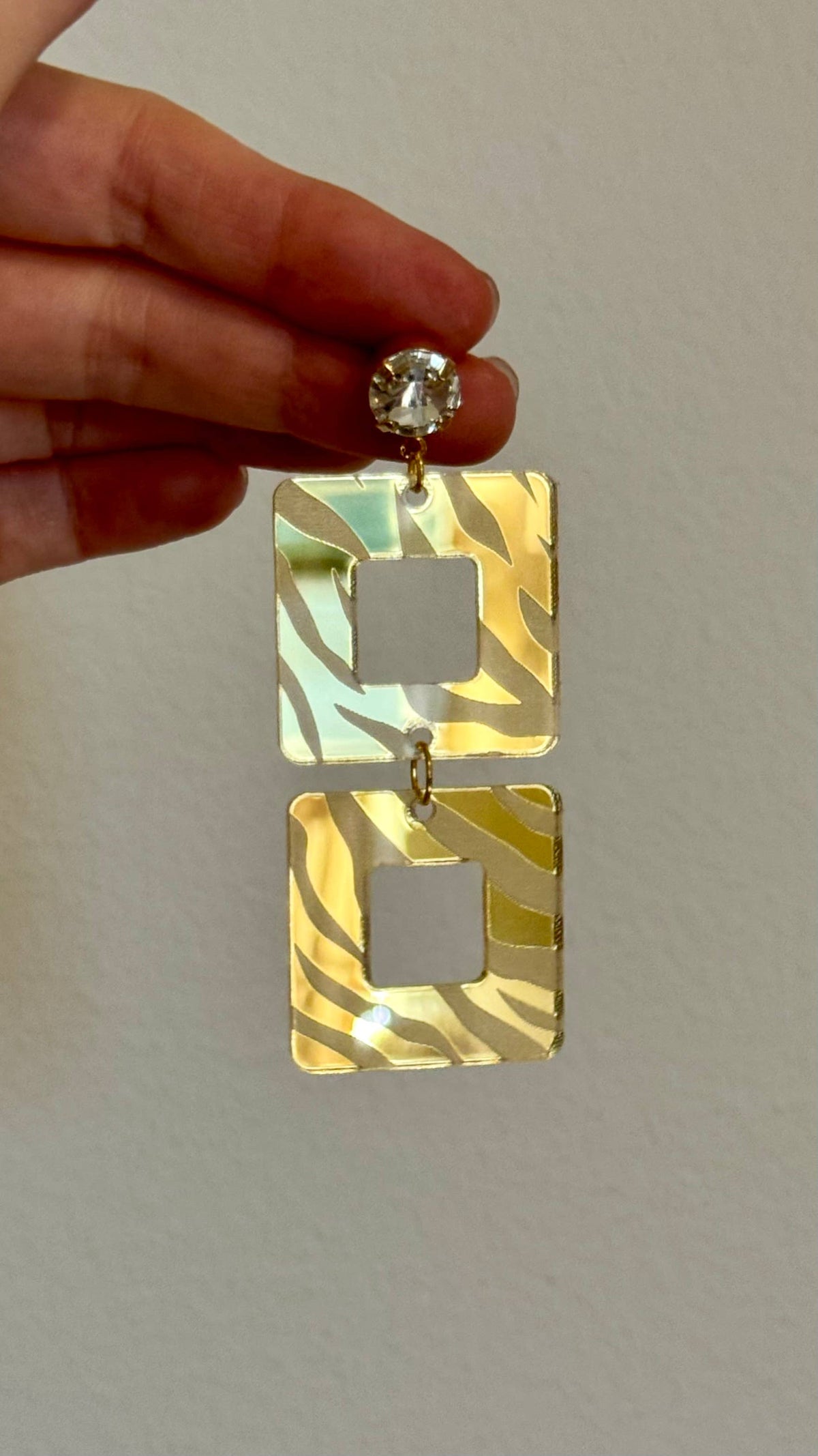 Acrylic Tiger Earrings