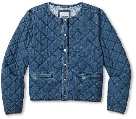 Quilted Denim Crop Jacket