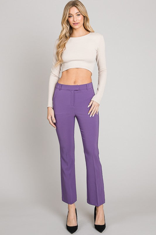 Twill Flared Trousers