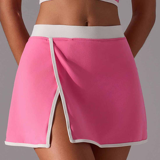Color Block Built-in Shorts Tennis Skirt - The Season Boutique