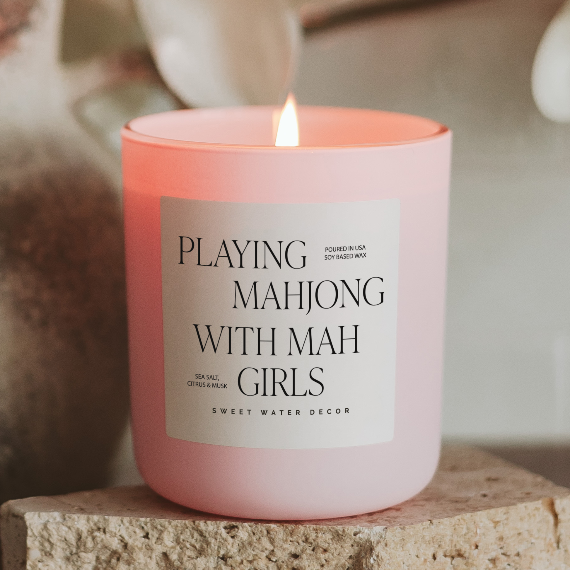 Playing Mahjong Girls Soy Candle - The Season Boutique