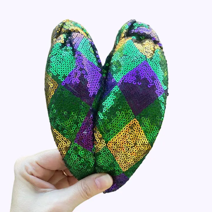 Mardi Gras Jester Sequin Headband - The Season Boutique