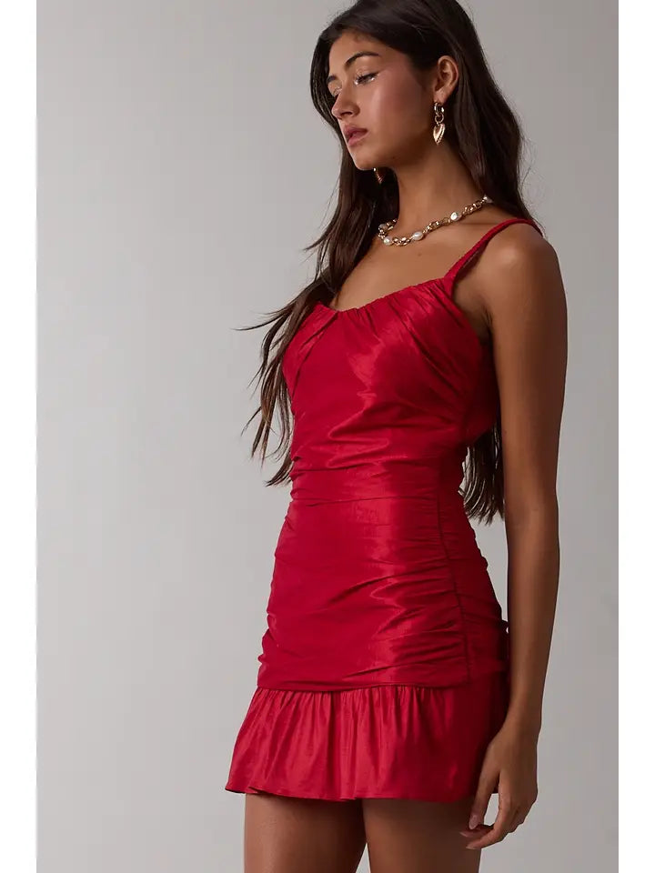 Slim Fit-in Ruched Mini Dress