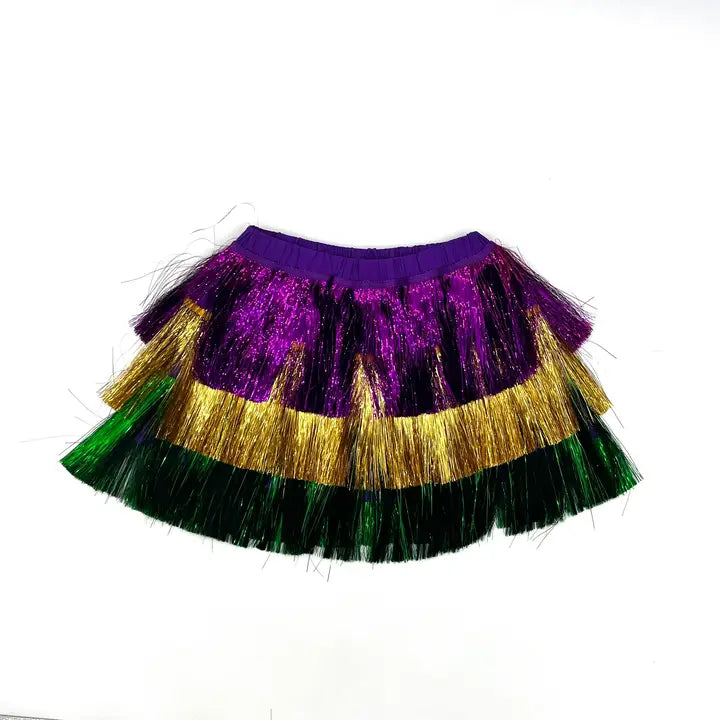 Kid's Mardi Gras Tinsel Skirt