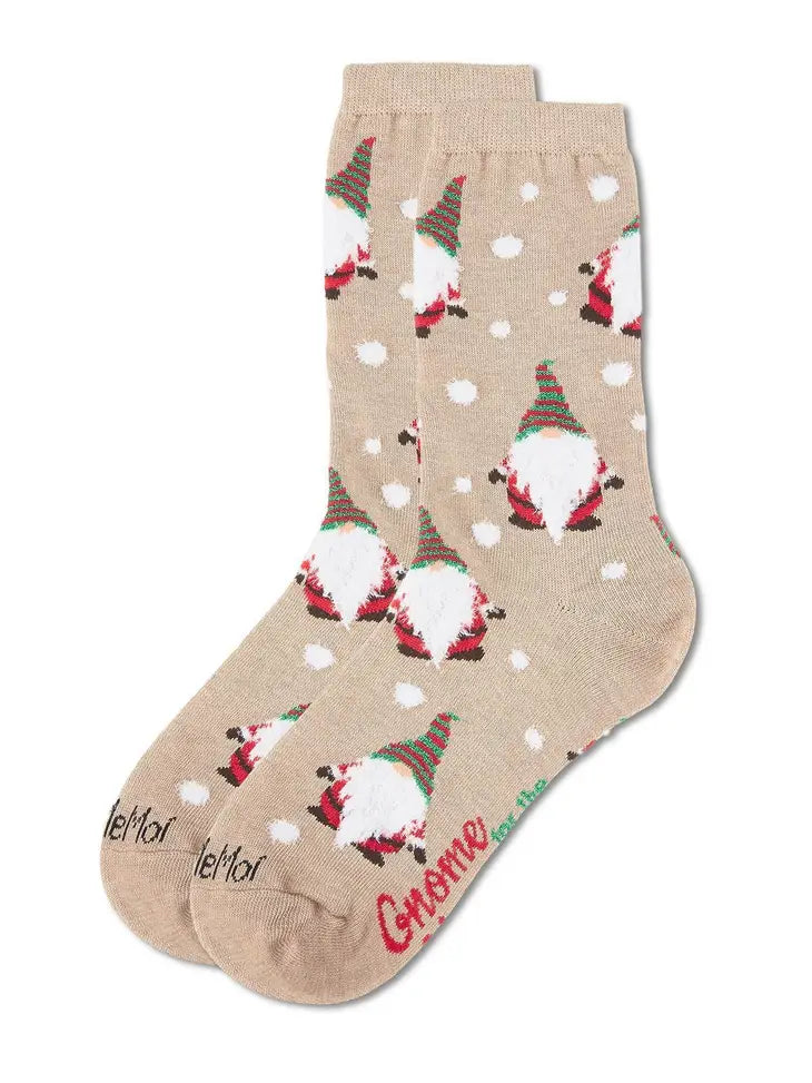 MeMoi Gnome Holiday Socks