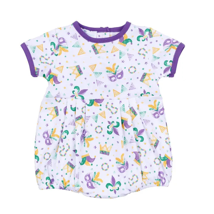 Mardi Gras Munchkins Short Slve Bubble - The Season Boutique
