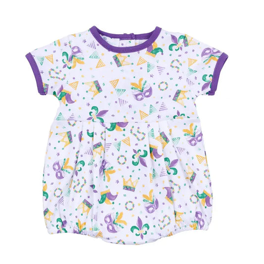 Mardi Gras Munchkins Short Slve Bubble - The Season Boutique