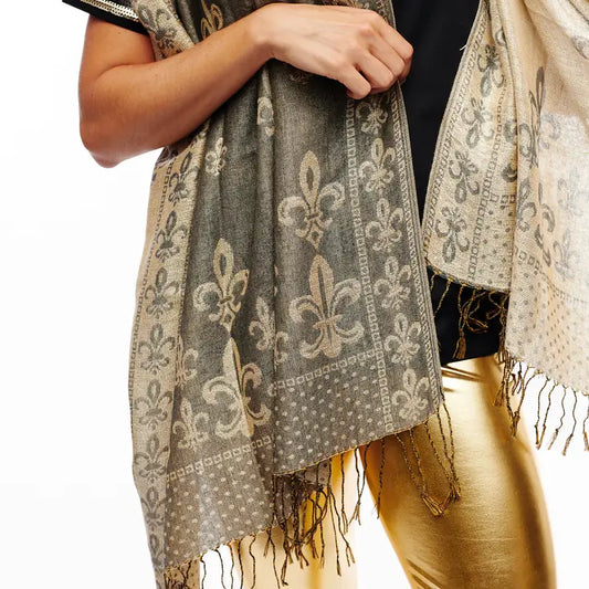 Reversible Silver Fdl Pashmina