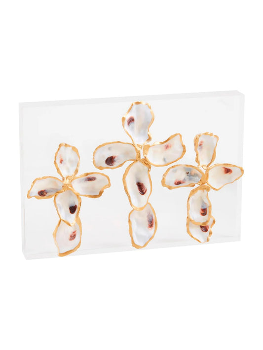 Crosses Acrylic Oyster Plaque