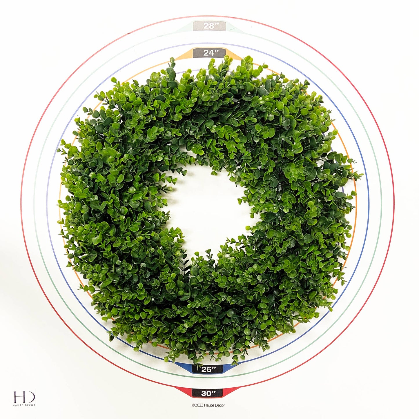 24 Inch Artificial Boxwood Wreath