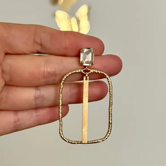 Fancy Prom Homecoming Classic Gold Modern Earrings