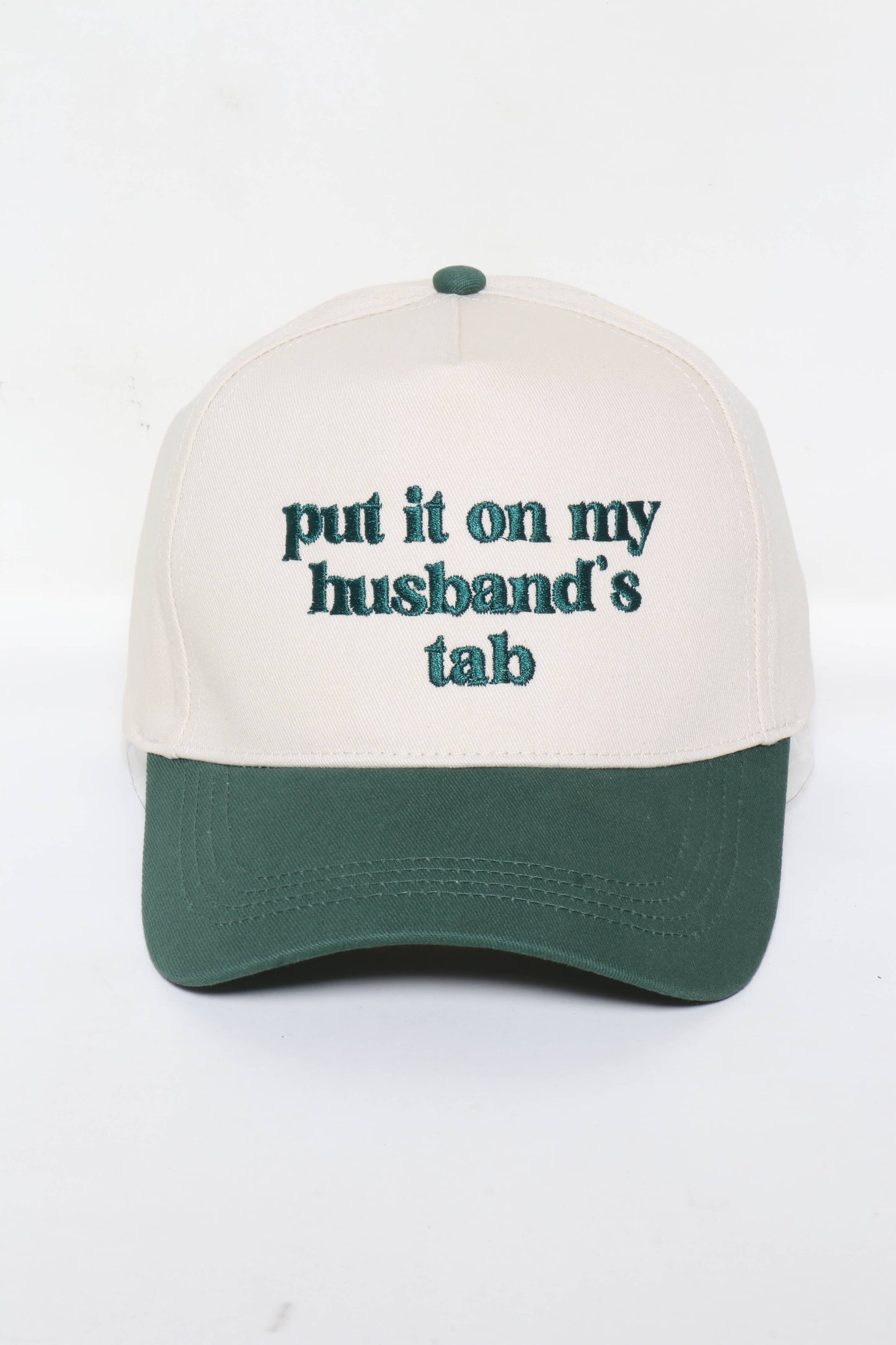 PUT IT ON MY HUSBAND'S TAB Embroidery Baseball Caps: Fuchsia - The Season Boutique