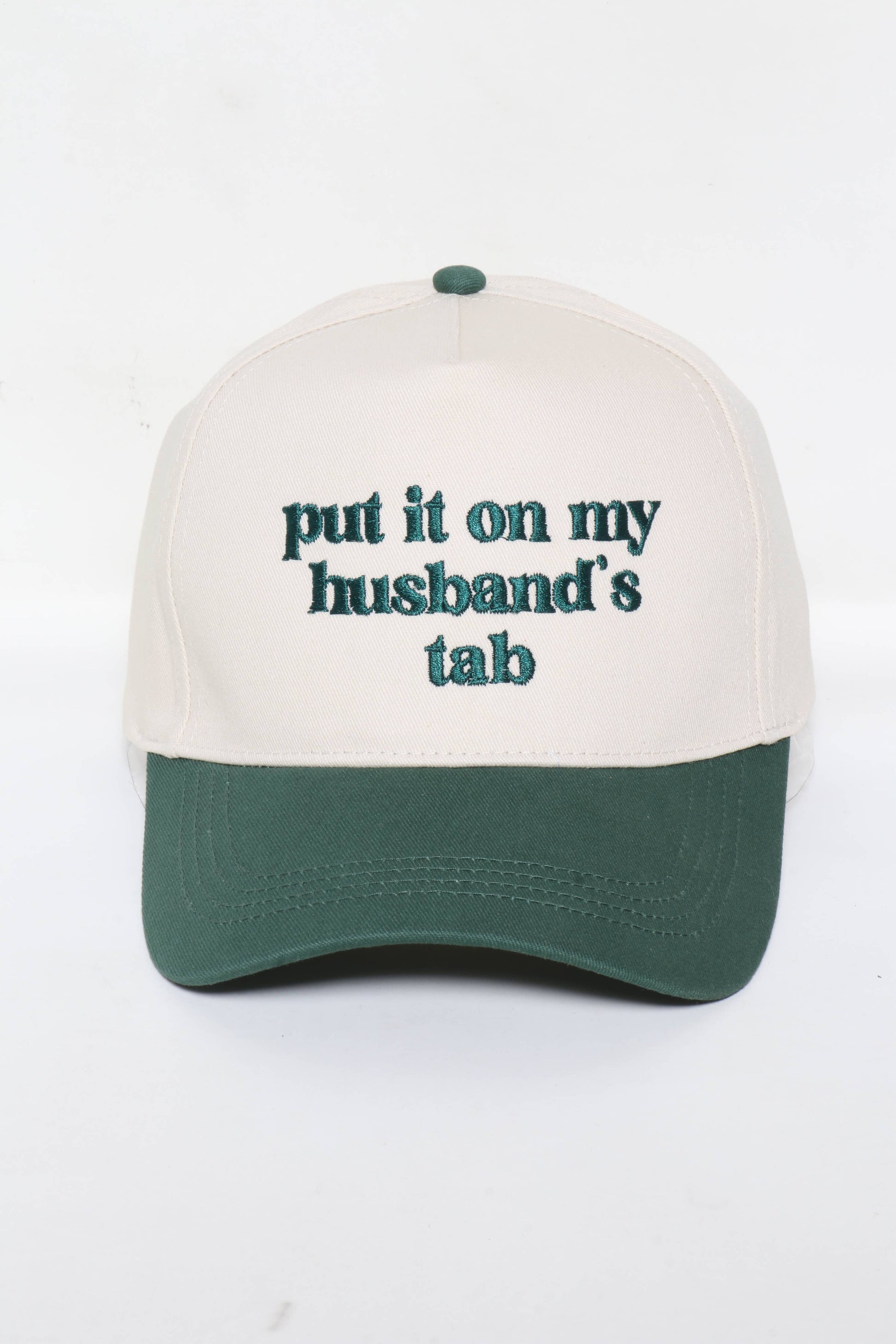 PUT IT ON MY HUSBAND'S TAB Embroidery Baseball Caps: Fuchsia - The Season Boutique