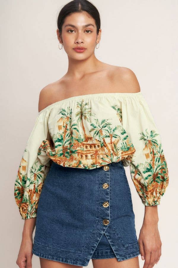 A washed denim skort - The Season Boutique