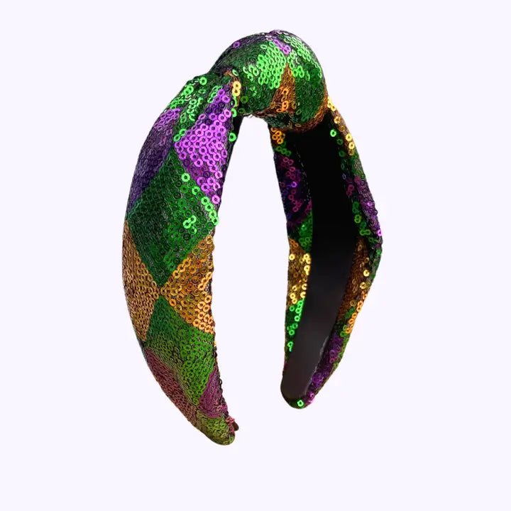 Mardi Gras Jester Sequin Headband - The Season Boutique