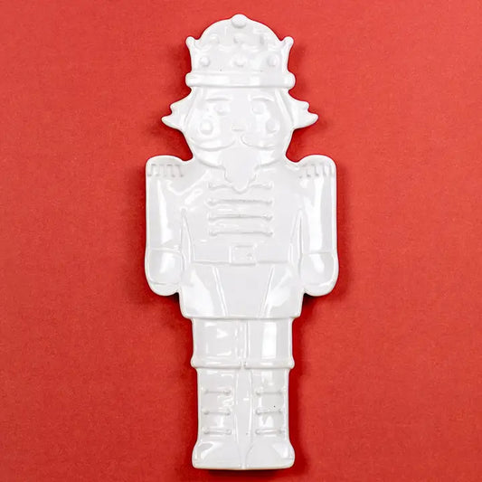 Royal Nutcracker Shaped Platter White 5x12