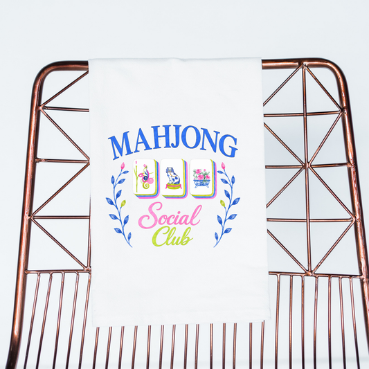 mahjong social club cute towel