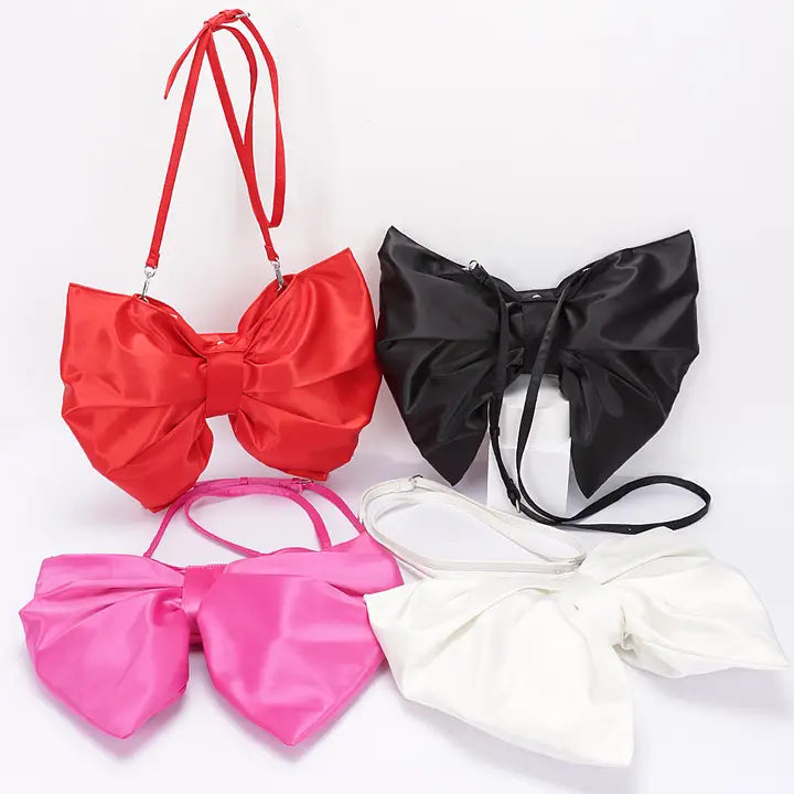 Satin Bow Style Crossbody Bag