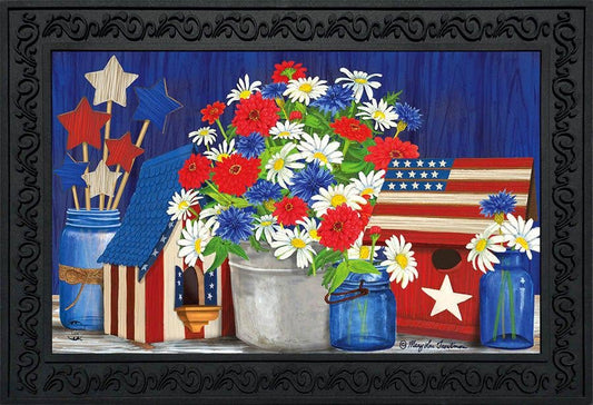 Red White and Blue Doormat