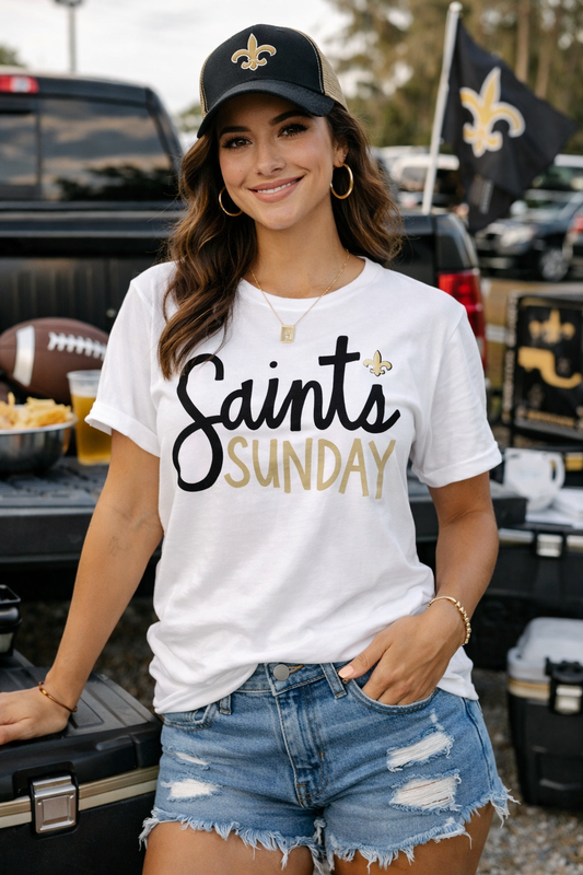 Saints Sunday Tee - The Season Boutique