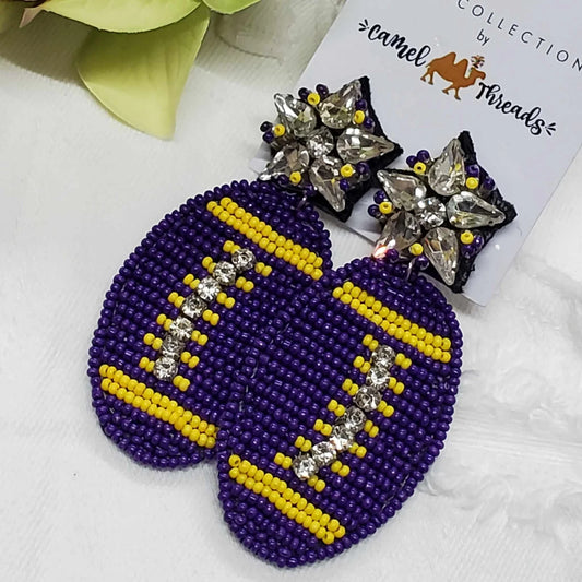 Beaded Game Day Earrings