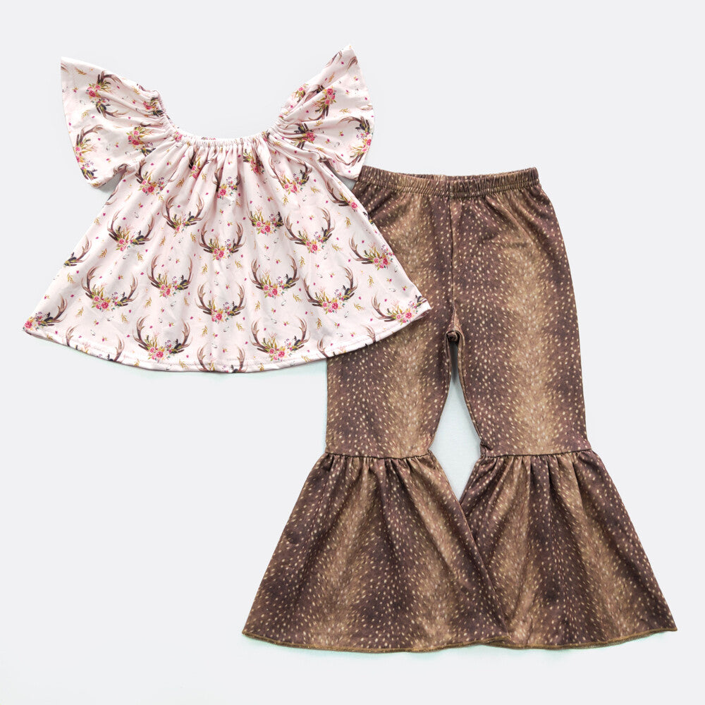 Fawn Antler Girls Set - The Season Boutique