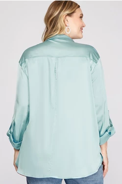 SATIN SHIRTS WITH ROLL-UP SLEEVE