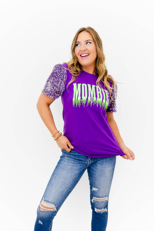Glitzy Girl Mombie Magic Top - The Season Boutique