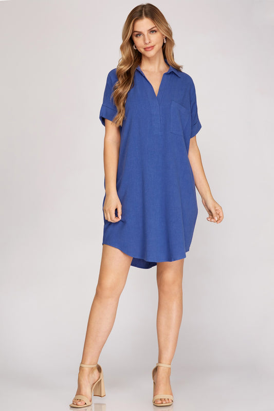 POCKET COLLAR DRESS