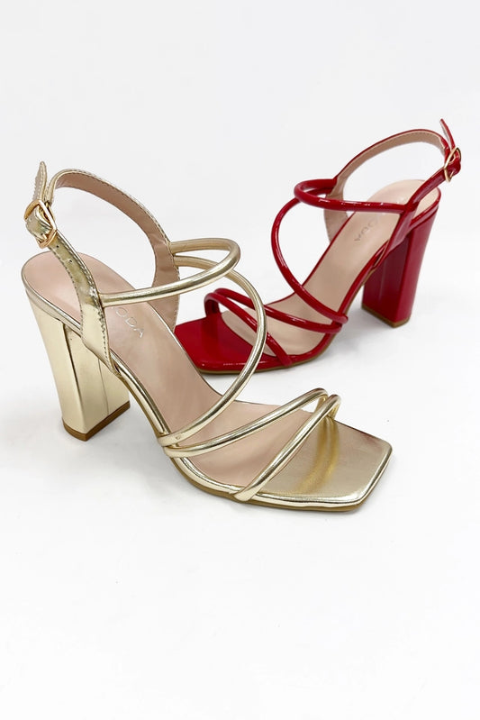 Strappy Block Heel