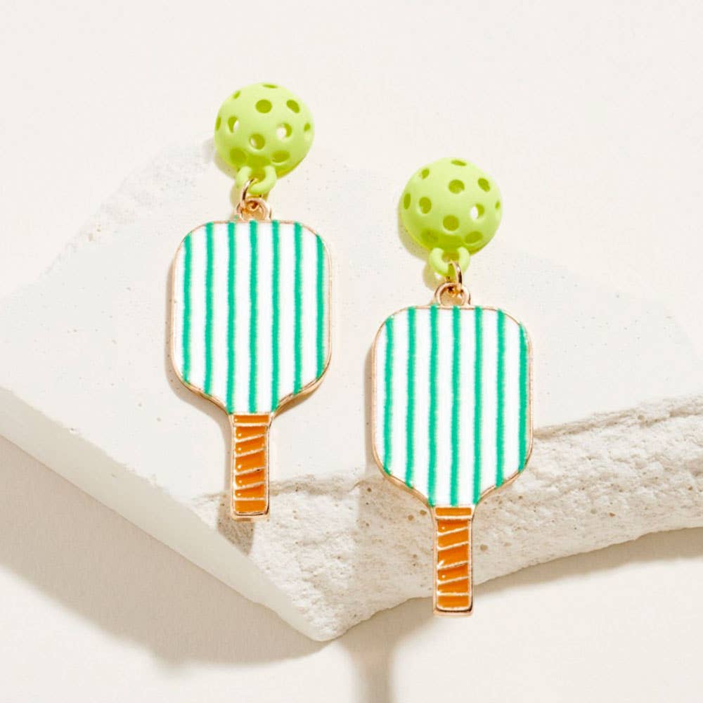 Pickleball Paddle Dangle Earrings - The Season Boutique