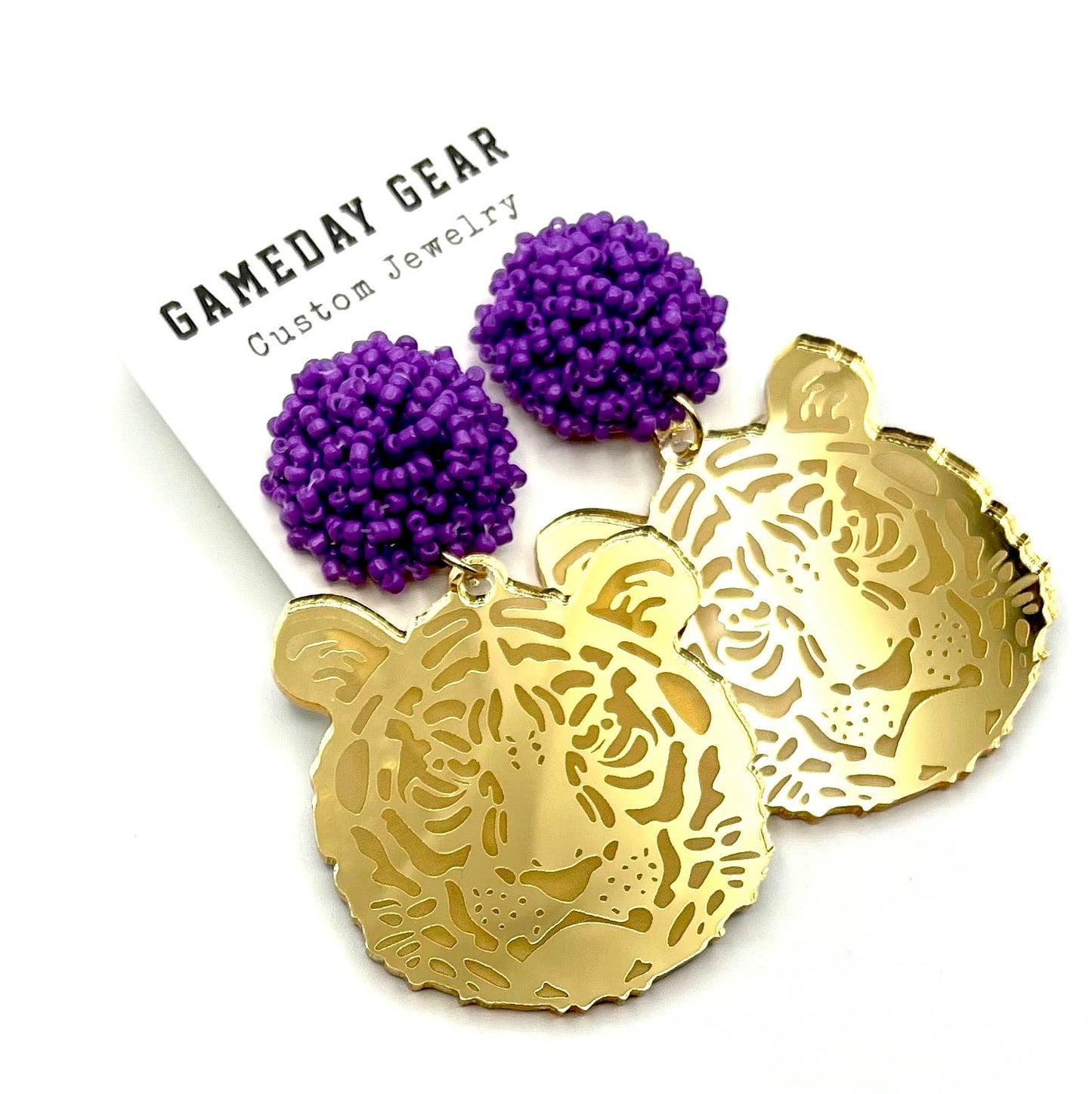 Bold Tiger Head Earrings