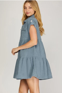 Button Down Corduroy Dress